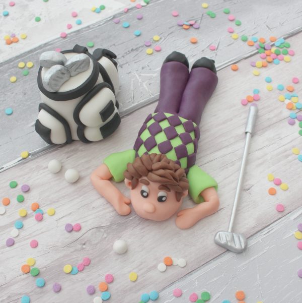 golfing themed cake topper